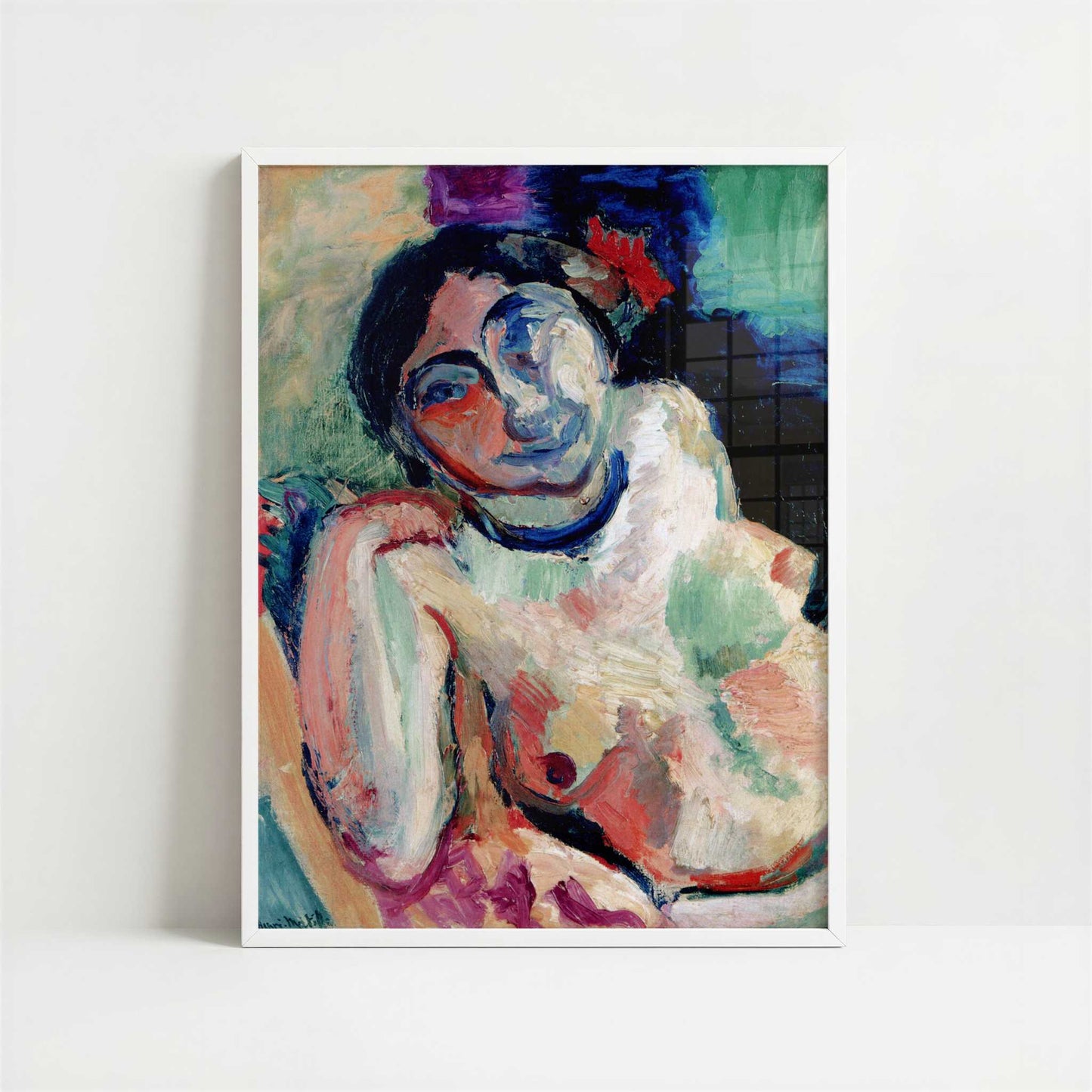 Gypsy Woman (1906) by Henri Matisse – Art Print - Art print in white frame
