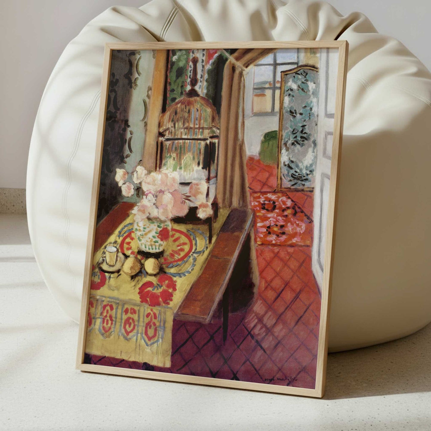 Interior, Flowers & Parakeets (1924) by Henri Matisse – Art Print - Interior inspiration