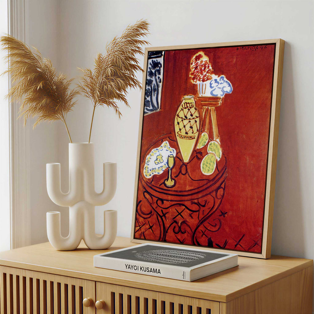 Framed Canvas - Framed canvas in a stylish interior setting