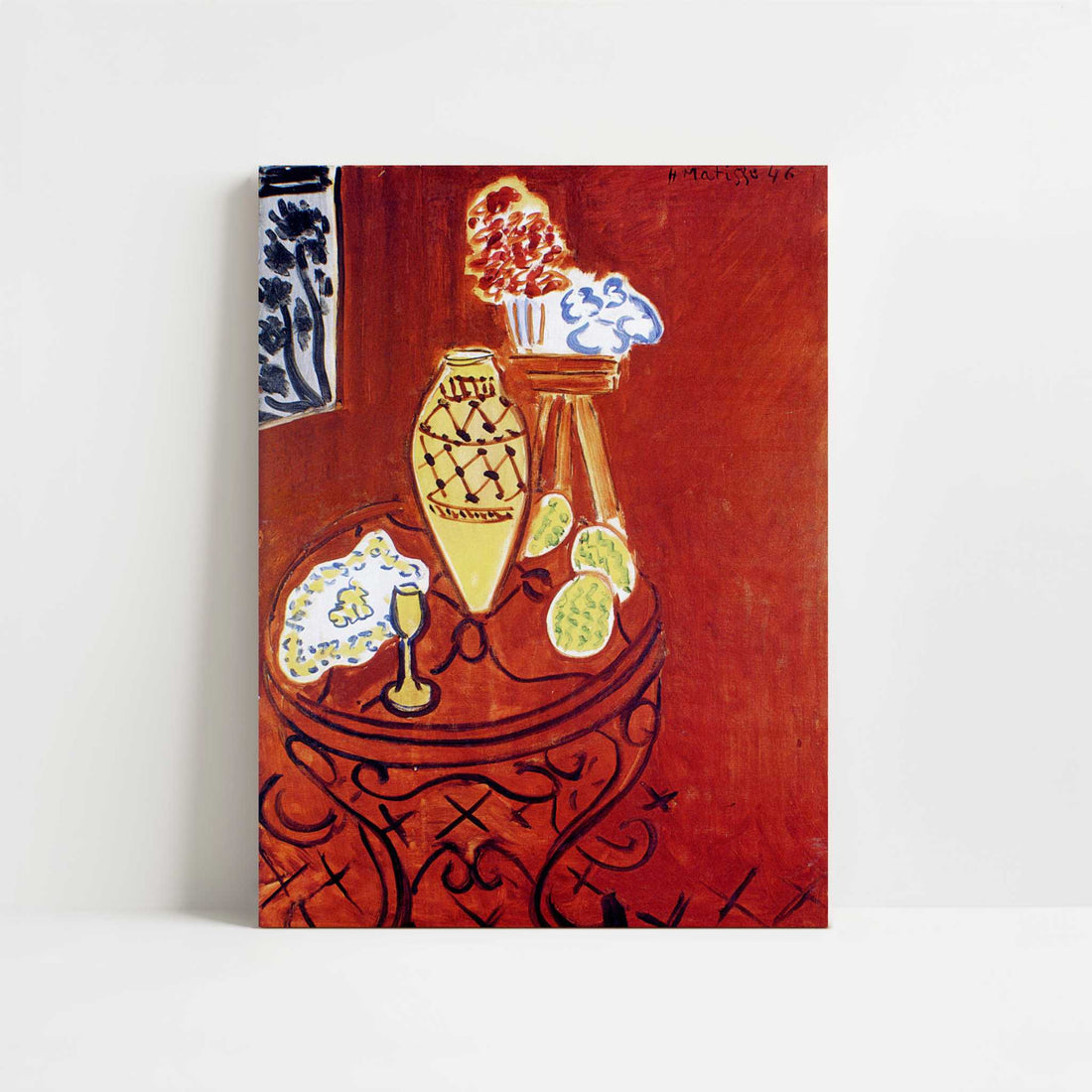 Interior in Venetian Red (1946) by Henri Matisse – Art Print - Unframed art print