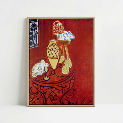 Framed Canvas - Framed canvas in oak color frame