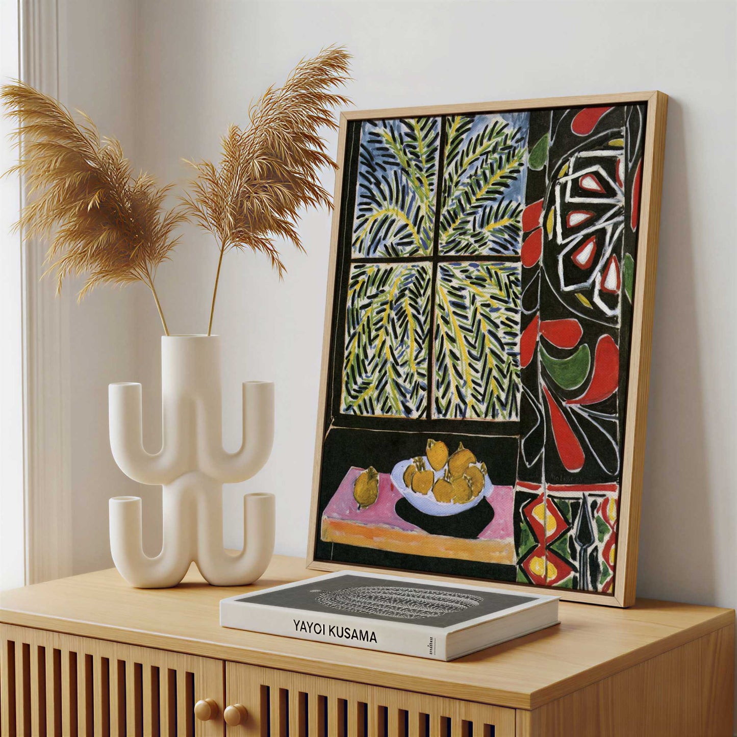 Framed Canvas - Framed canvas in a stylish interior setting