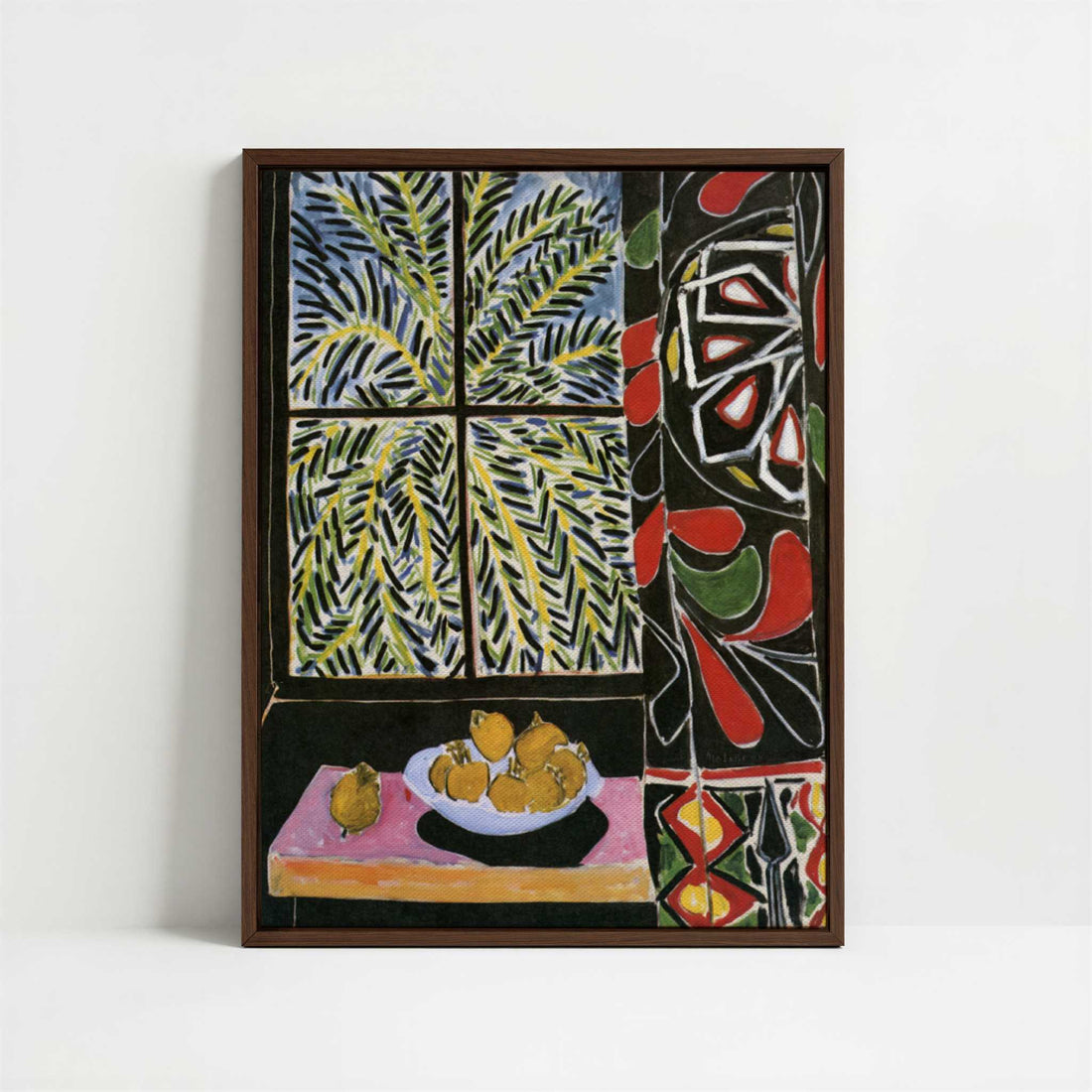 Framed Canvas - Framed canvas in dark wood color frame