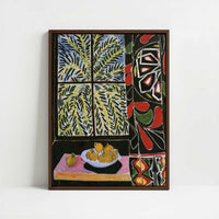 Framed Canvas - Framed canvas in dark wood color frame