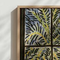 Framed Canvas - Close-up detail and texture of the framed canvas