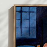 Framed Canvas - Close-up detail and texture of the framed canvas