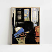 Interior with Violin (1917-18) by Henri Matisse – Art Print - Art print in oak frame