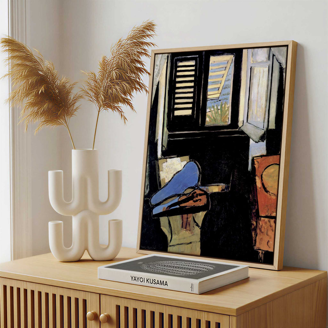Framed Canvas - Framed canvas in a stylish interior setting