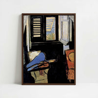 Framed Canvas - Framed canvas in dark wood color frame