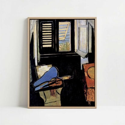 Framed Canvas - Framed canvas in oak color frame