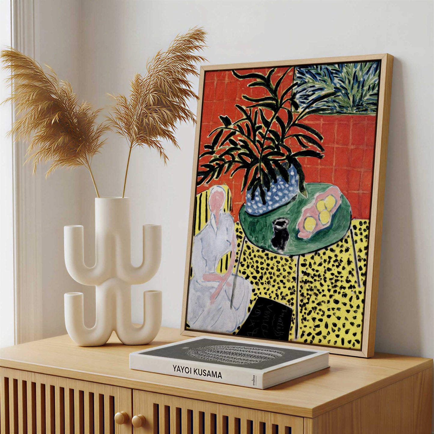 Framed Canvas - Framed canvas in a stylish interior setting