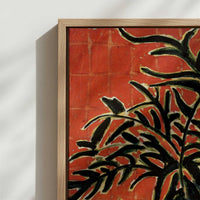 Framed Canvas - Close-up detail and texture of the framed canvas