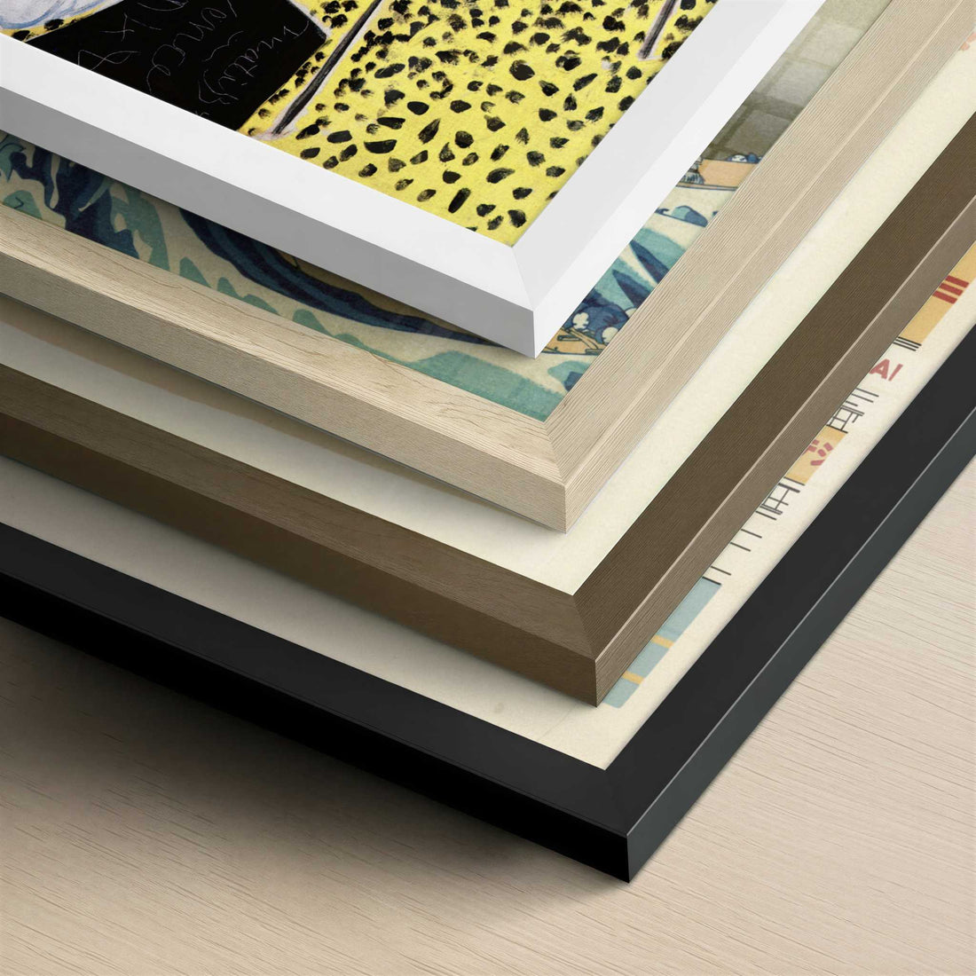 Interior with a Black Fern (1948) by Henri Matisse – Art Print - Close-up detail of the different frames