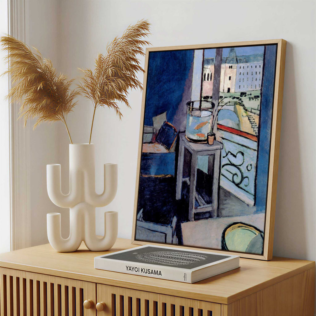 Framed Canvas - Framed canvas in a stylish interior setting