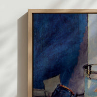 Framed Canvas - Close-up detail and texture of the framed canvas