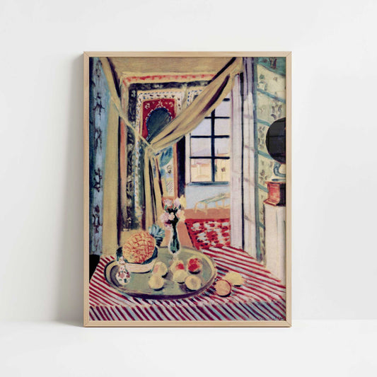 Interior with a Phonograph (1924) by Henri Matisse – Art Print - Art print in oak frame