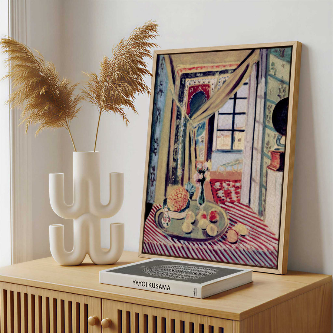 Framed Canvas - Framed canvas in a stylish interior setting