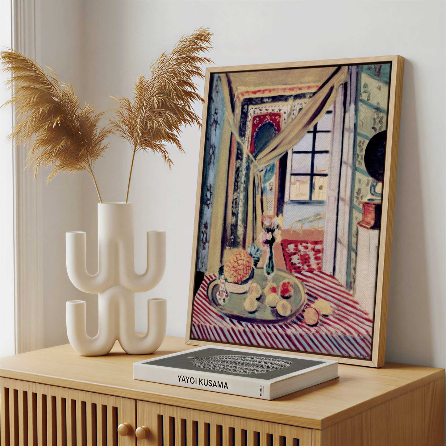Framed Canvas - Framed canvas in a stylish interior setting