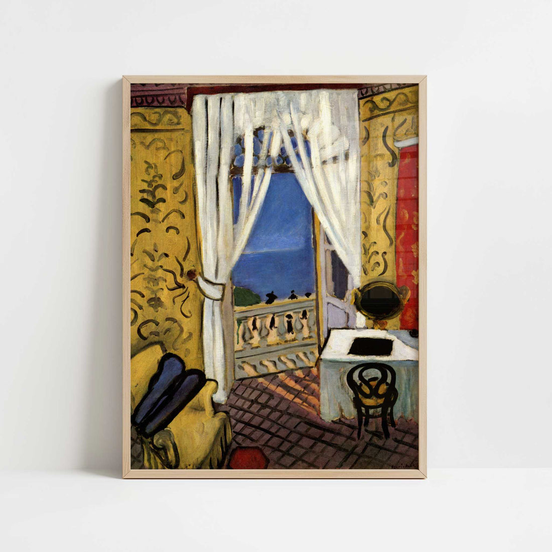Interior with a Violin Case (1918-19) by Henri Matisse – Art Print - Art print in oak frame