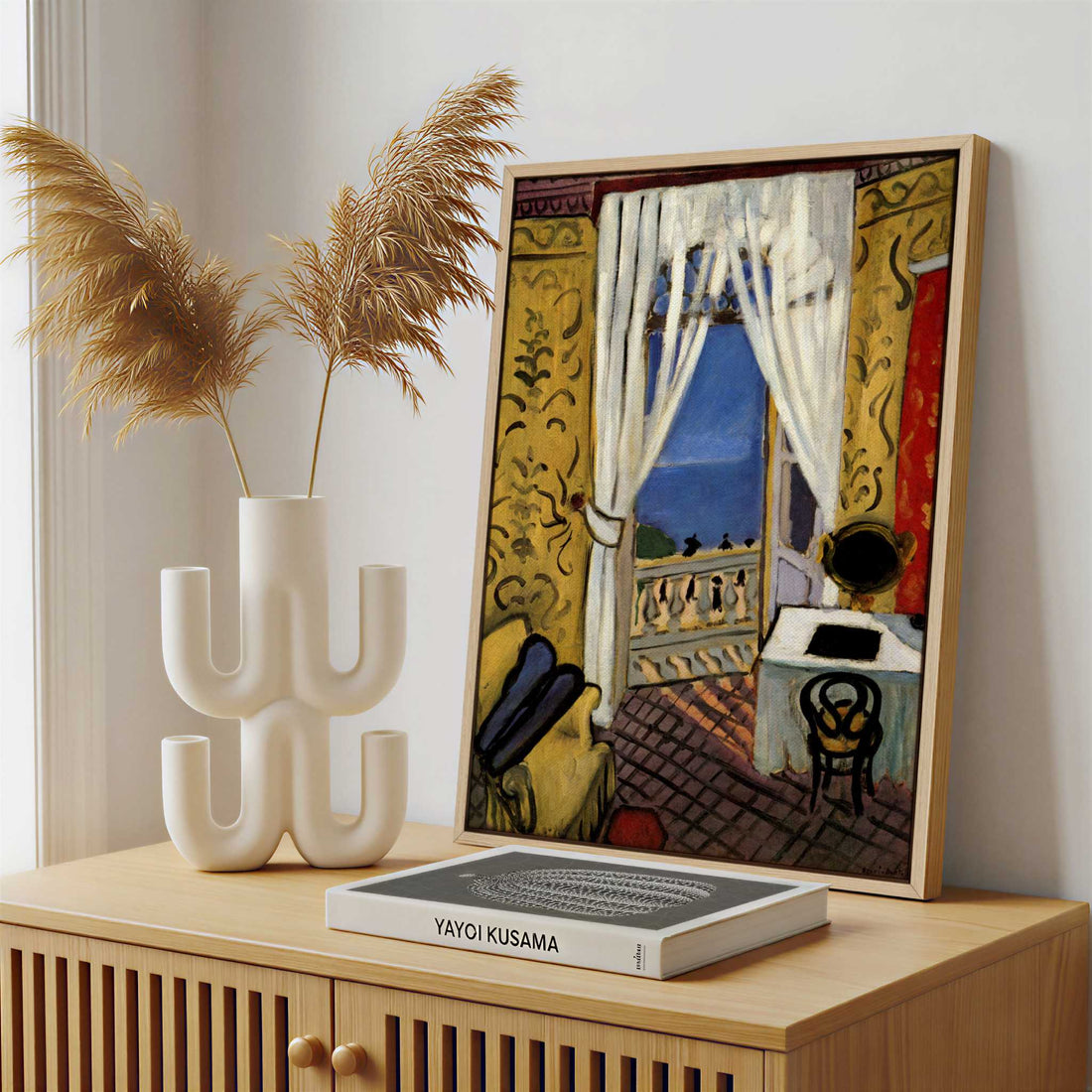 Framed Canvas - Framed canvas in a stylish interior setting
