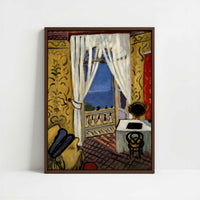 Framed Canvas - Framed canvas in dark wood color frame