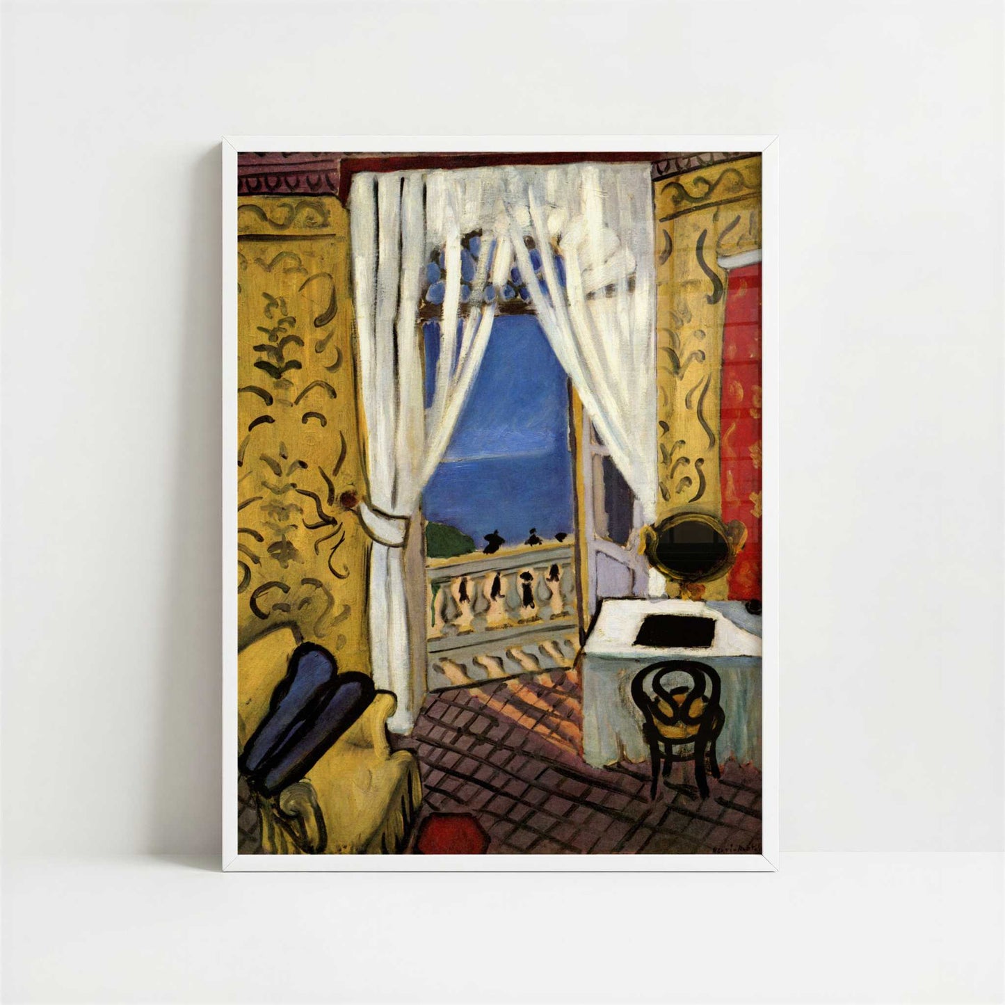Interior with a Violin Case (1918-19) by Henri Matisse – Art Print - Art print in white frame