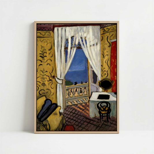 Framed Canvas - Framed canvas in oak color frame