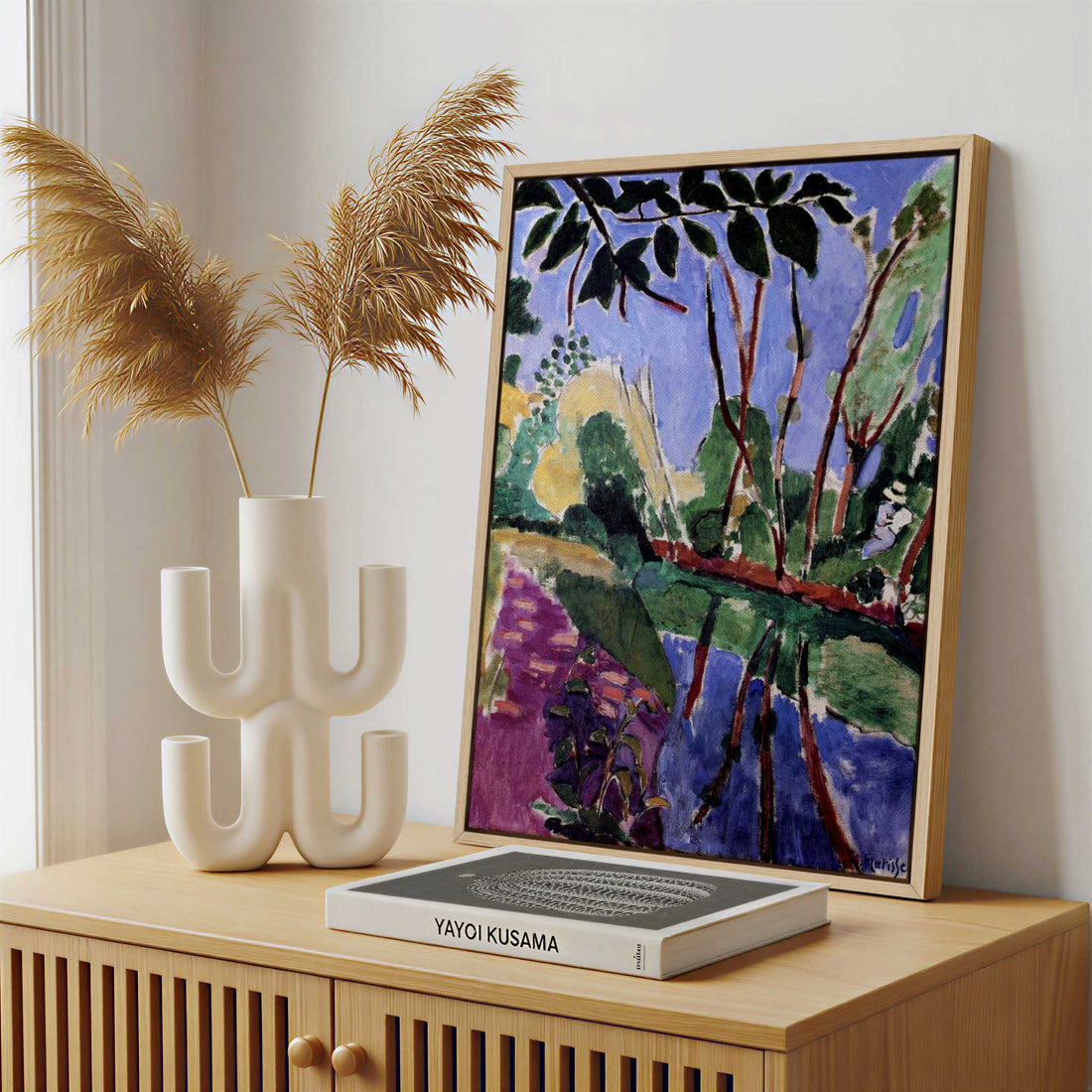 Framed Canvas - Framed canvas in a stylish interior setting