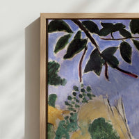 Framed Canvas - Close-up detail and texture of the framed canvas