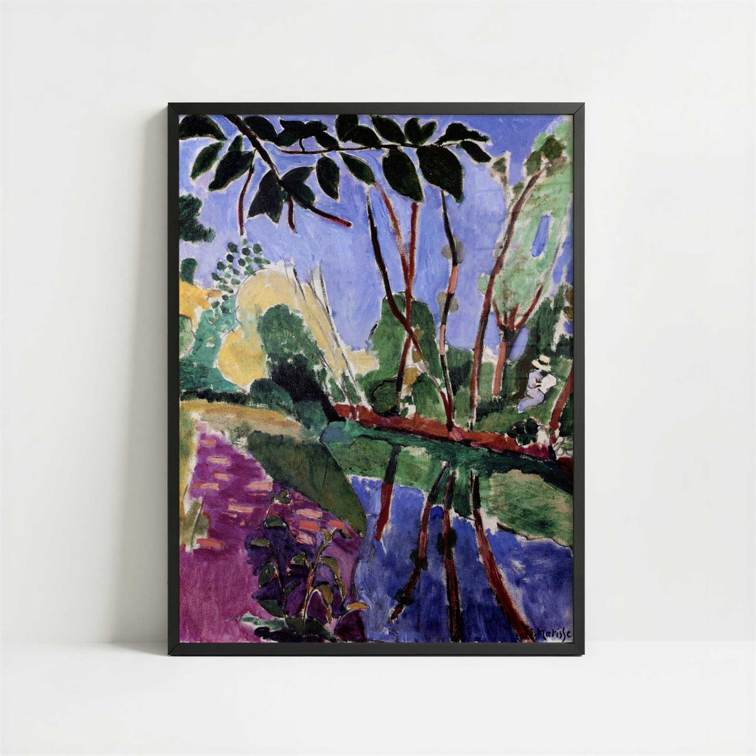 La Berge (1907) by Henri Matisse – Art Print - Art print in black frame