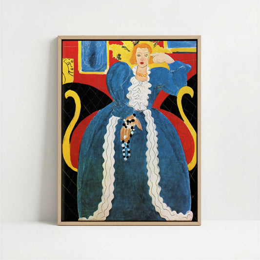 Framed Canvas - Framed canvas in oak color frame