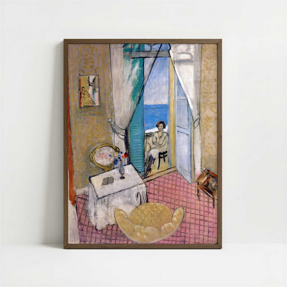 Large Interior, Nice (1918-19) by Henri Matisse – Art Print - Art print in dark wood frame
