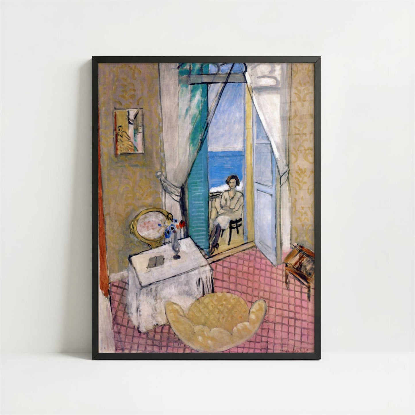 Large Interior, Nice (1918-19) by Henri Matisse – Art Print - Art print in black frame