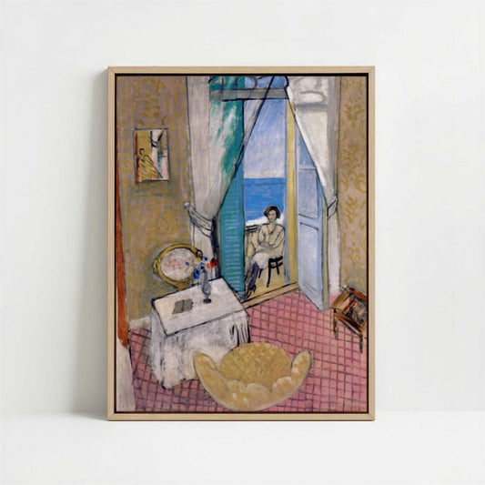 Framed Canvas - Framed canvas in oak color frame