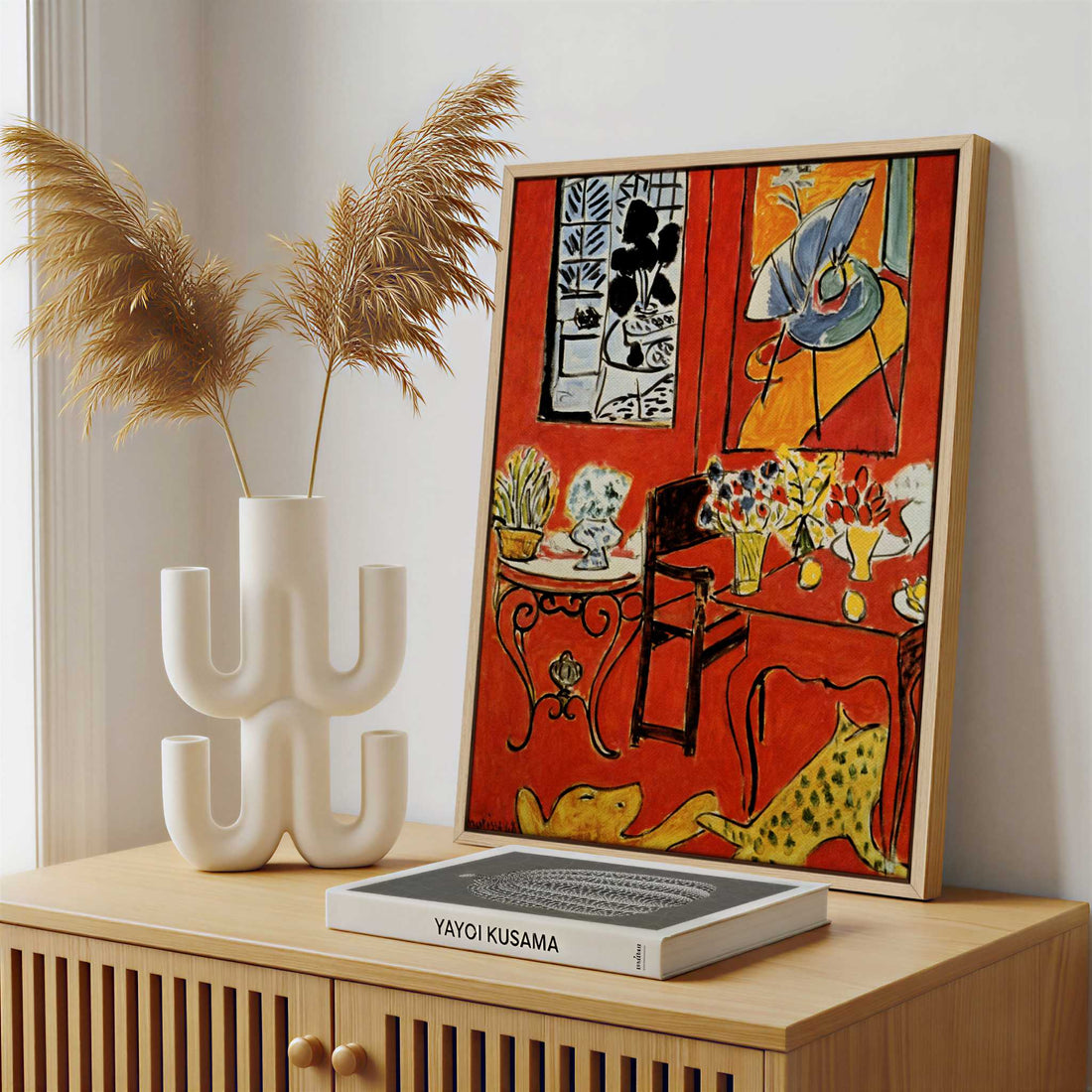 Framed Canvas - Framed canvas in a stylish interior setting