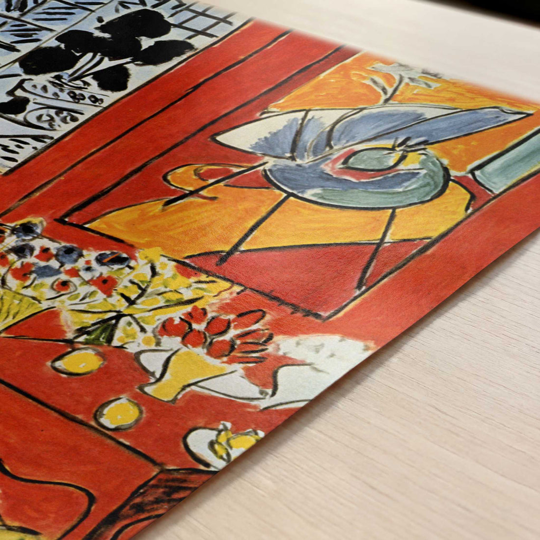 Large Red Interior (1948) by Henri Matisse – Art Print - Close-up detail of the art print