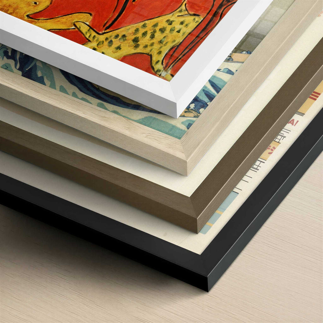 Large Red Interior (1948) by Henri Matisse – Art Print - Close-up detail of the different frames