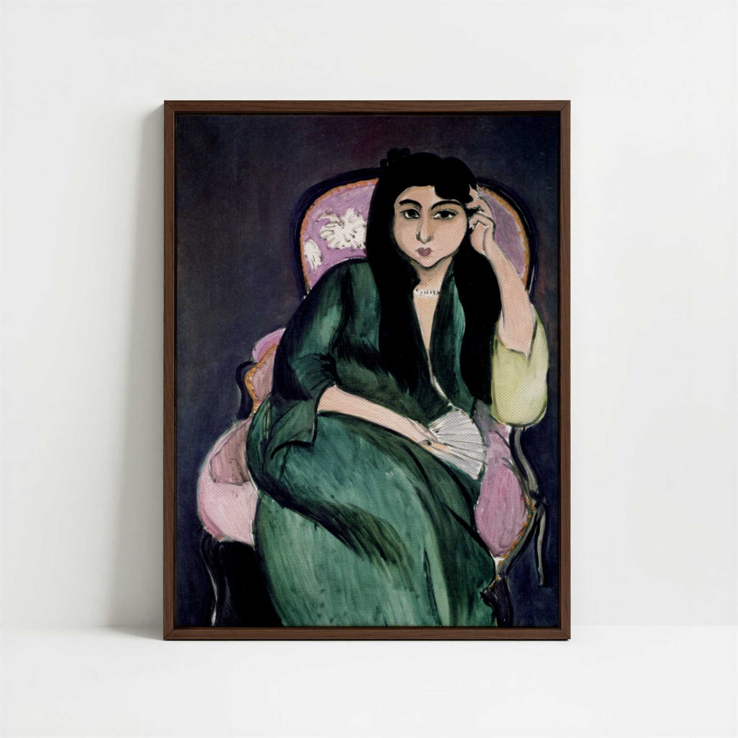 Framed Canvas - Framed canvas in dark wood color frame