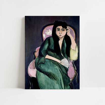 Laurette in Green, in Pink Armchair (1917) by Henri Matisse – Art Print - Unframed art print