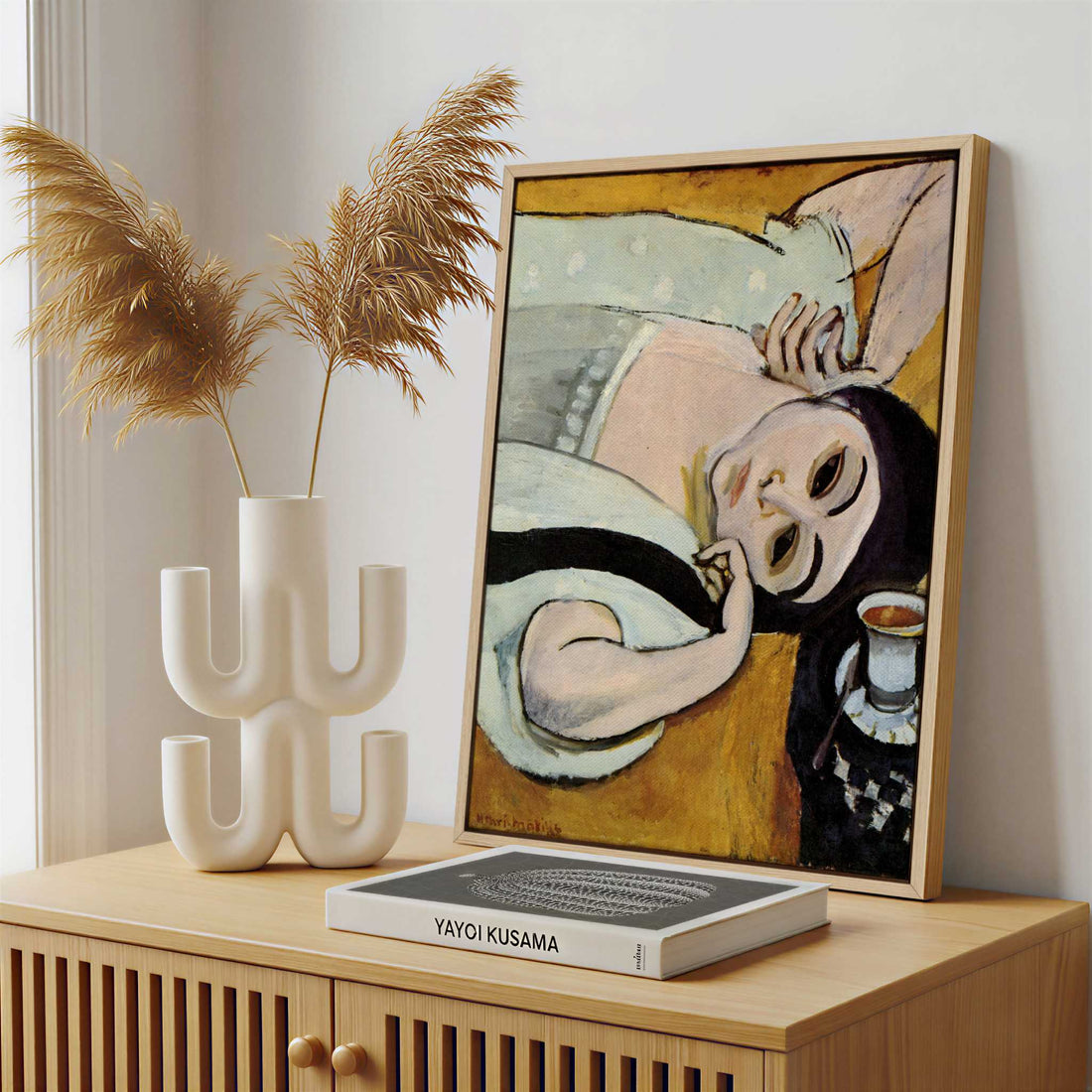 Framed Canvas - Framed canvas in a stylish interior setting