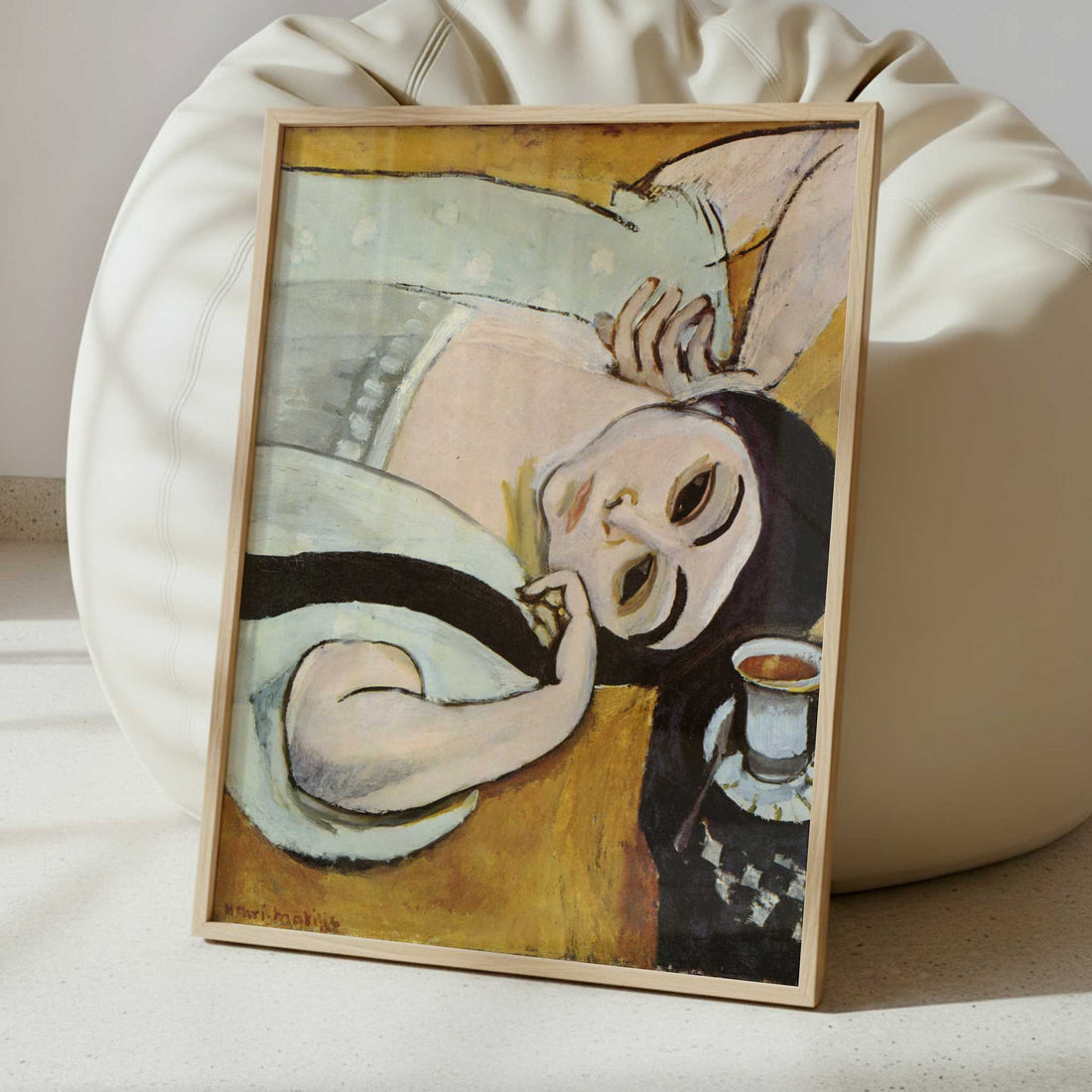 Laurette's Head with a Coffee Cup (1917) by Henri Matisse – Art Print - Interior inspiration