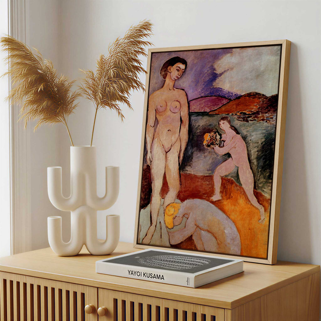 Framed Canvas - Framed canvas in a stylish interior setting