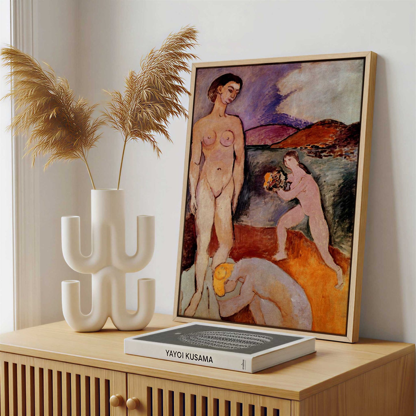 Framed Canvas - Framed canvas in a stylish interior setting