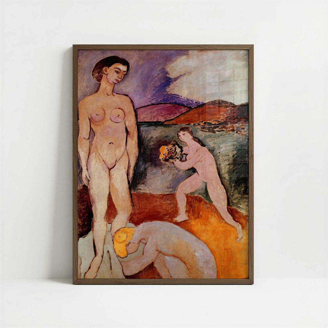 Le Luxe I (1907) by Henri Matisse – Art Print - Art print in dark wood frame