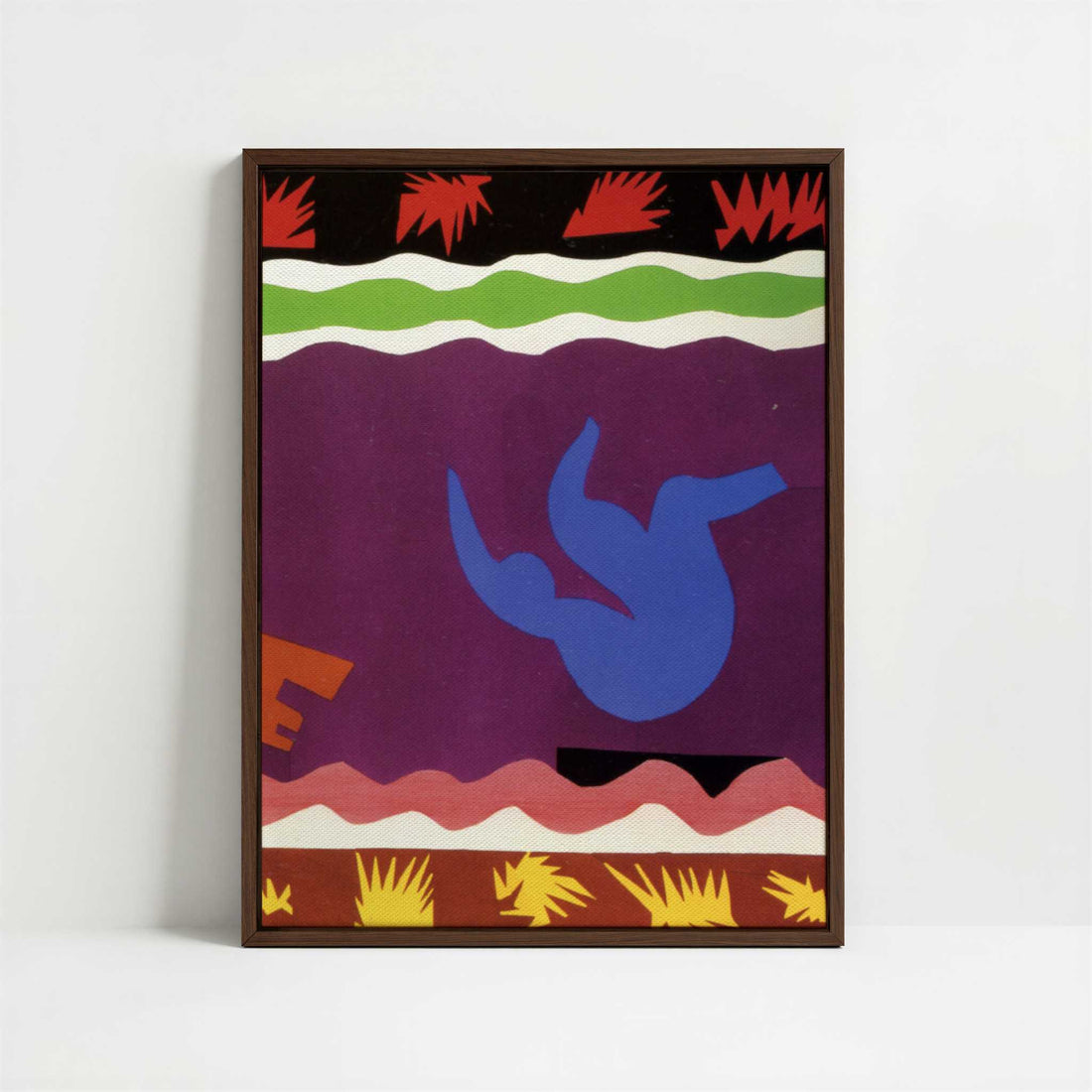 Framed Canvas - Framed canvas in dark wood color frame