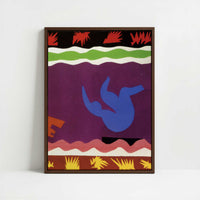 Framed Canvas - Framed canvas in dark wood color frame