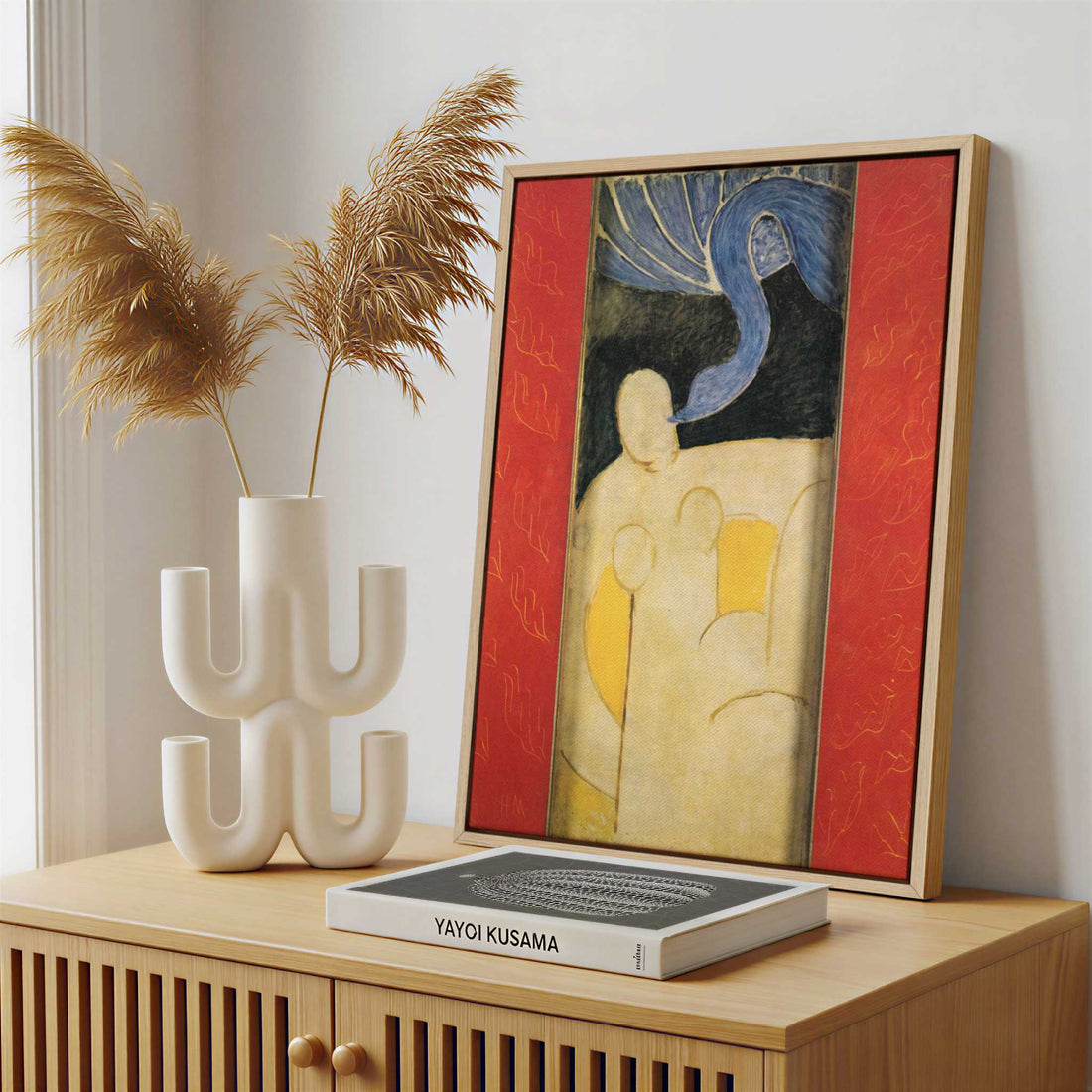 Framed Canvas - Framed canvas in a stylish interior setting