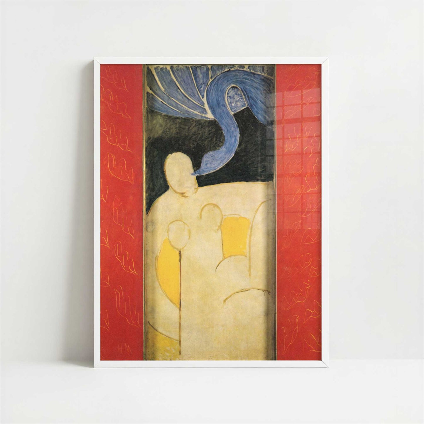 Leda & the Swan (1944-46) by Henri Matisse – Art Print - Art print in white frame