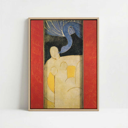 Framed Canvas - Framed canvas in oak color frame