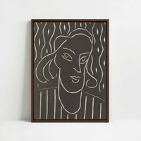 Framed Canvas - Framed canvas in dark wood color frame